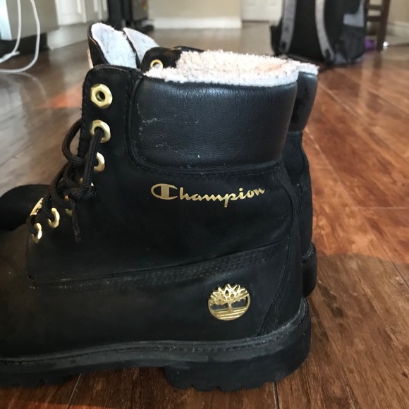 Men’s TimberlandX Champion Shearling Luxe Leather - Picture 4 of 5